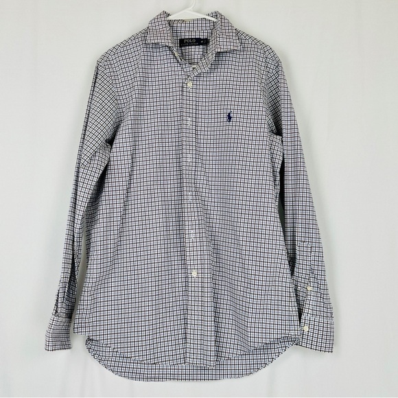 POLO - RALPH LAUREN Men's Classic Fit Plaid -100% Cotton Shirt - Size M - Picture 1 of 5